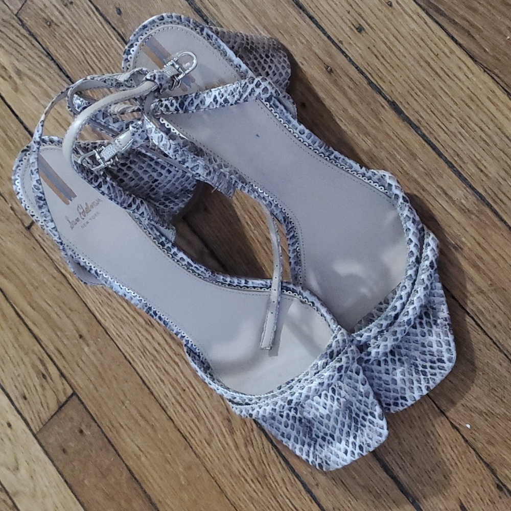Sam Edelman Snakeskin Chunky Heel Sandal, size 11 - Picture 4 of 5